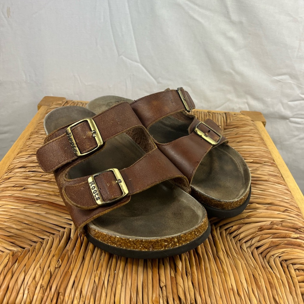 Roots‎ Natural Leather 2 Strap Sandals Sz 10